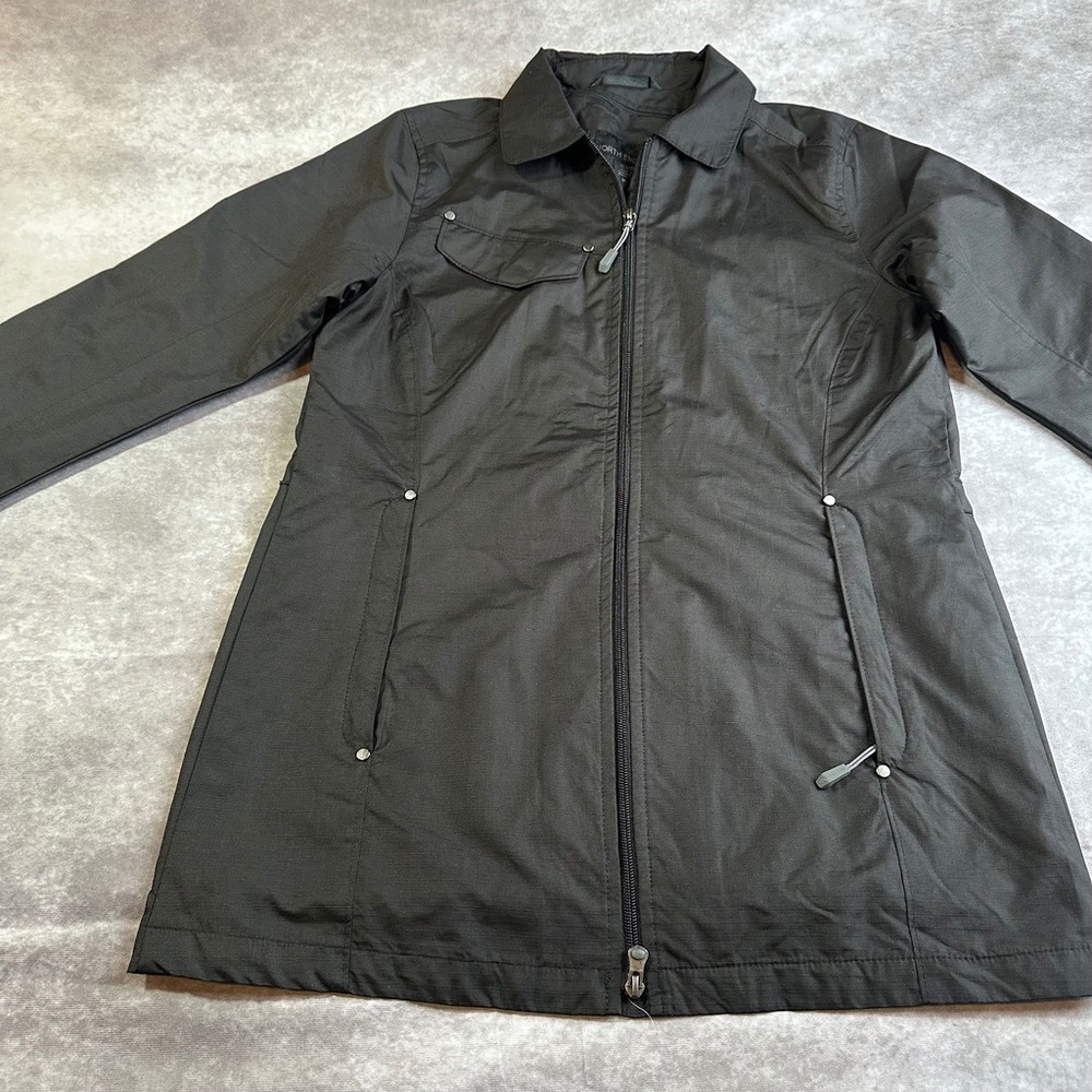 North End Womens‎ Jacket Medium Black Full Zip Rain Windbreaker Coat Ladies